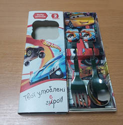 Набір дитячих столових приладів Хотвіллс білий вилка та ложка 2134