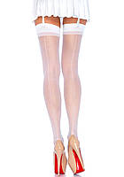 Прозрачные чулки со швом Leg Avenue Sheer backseam stockings White, one size