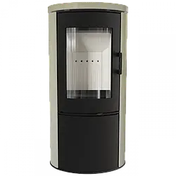 Сталева піч-камін Kratki KOZA AB S DR ECO CREMA БЕТОН КРЕМ (8 кВт)