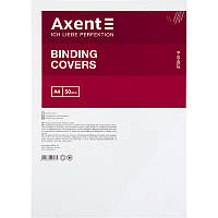 Обкладинка картон Axent 250 г під шкіру біла 50 шт.