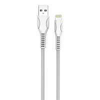 Кабель ColorWay USB - Apple Lightning (line-drawing) 2.4A 1м білий (CW-CBUL027-WH)