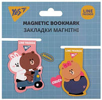 Закладки магнітні YES Line Friends, 2шт