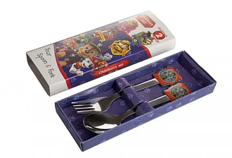 Набір дитячий Isfahna Щенячий патруль десертна вилка + чайна ложка (2106)