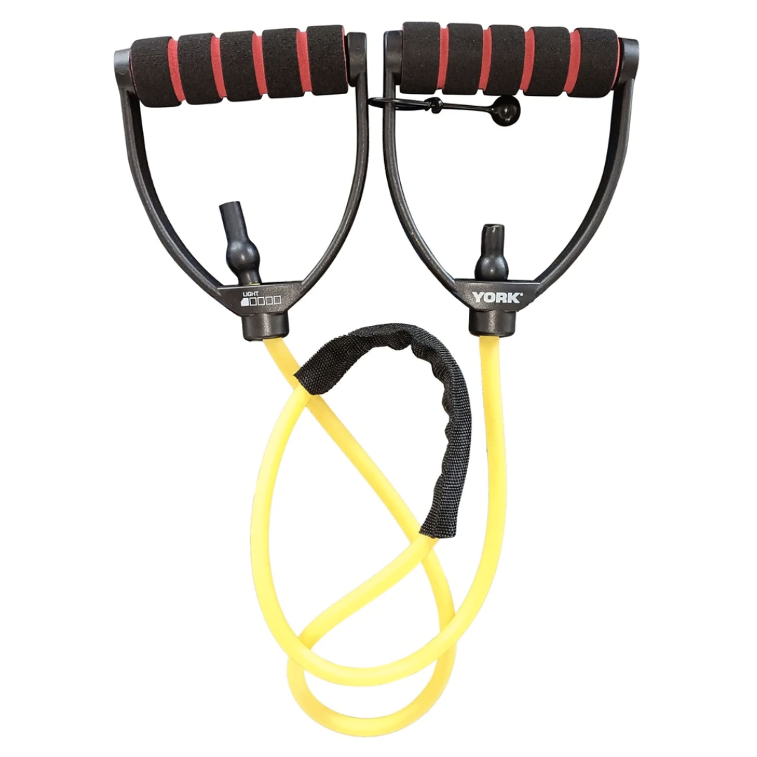 Еспандер трубчастий із ручками York Light, жовтий, фото 1