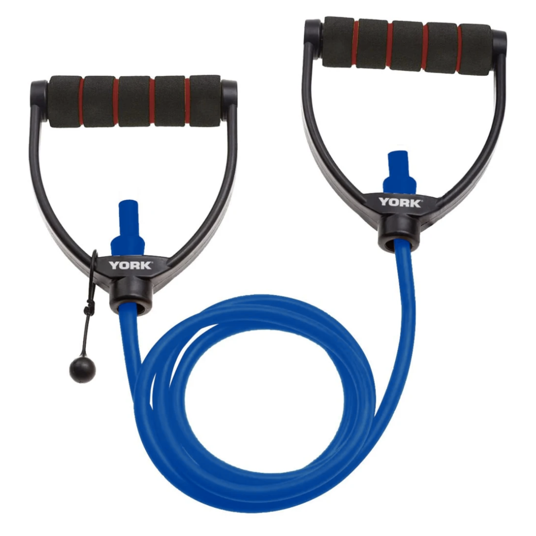 Еспандер трубчастий із ручками York Light, синій, фото 1