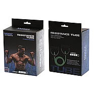 Еспандер трубчастий із ручками York Medium, зелений, фото 5