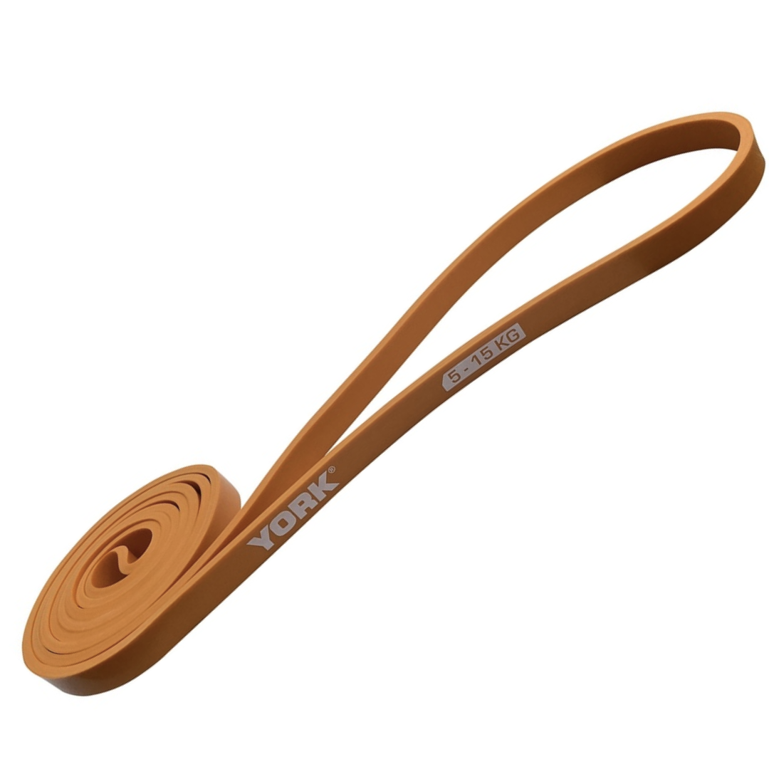Резинка для фітнесу York 5-15 кг — 2080x13x4,5 мм, оранжевий, фото 1