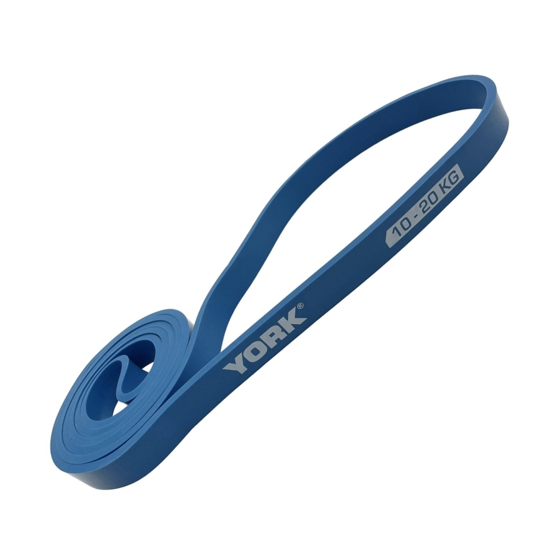 Резинка для фітнесу York 10-20 кг — 2080x19x4,5 мм, блакитний, фото 1