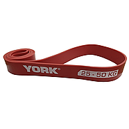 Резинка для фітнесу York 25-50 кг — 2080x45x4,5 мм, червоний, фото 2