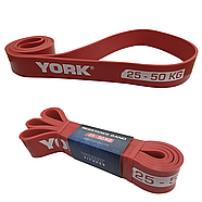 Резинка для фітнесу York 25-50 кг — 2080x45x4,5 мм, червоний, фото 6