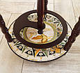 Підлоговий глобус-бар двоярусний на коліщатках "Карта світу" дерев'яний зі сферою Ø330 мм, фото 10