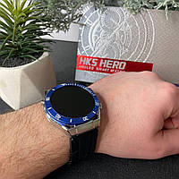 Умные стильные смарт часы для мужчин, взрослые мужские наручные смарт-часы Smart Watch HK5HERO серебро