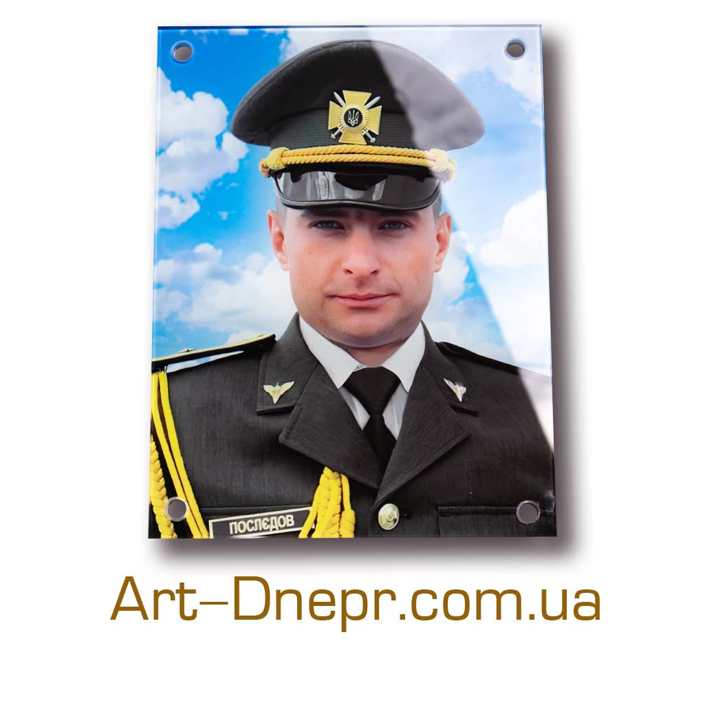 Декоративний портрет на склі, прямокутник 300х500х12 мм, фото 1