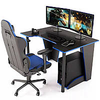 Геймерский Стол 140 см Comfort XG14 синий + черный