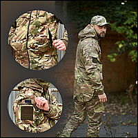 Военные костюмы форма, тактический костюм камуфляж multicam с мембранной тканью, форма штурмовая L QAX