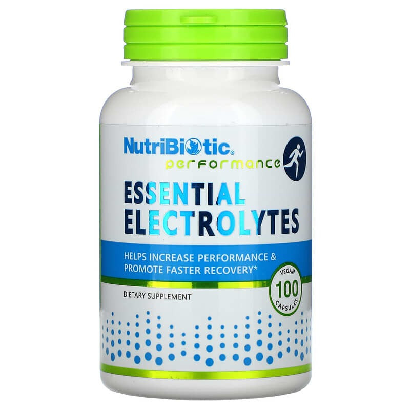 Незамінні електроліти Essential Electrolytes NutriBiotic 100 веганських капсул, фото 1