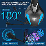 Бездротові навушники Kotion Each Q5s 2.4G з підтримкою віртуального об'ємного звуку 7.1 (Чорно-синій), фото 5