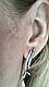 Срібні сережки з доріжкою з каменців, фото 2