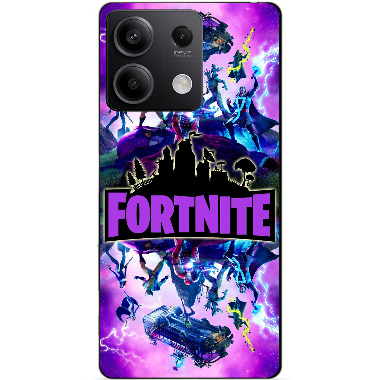 Силіконовий чохол бампер для Xiaomi Redmi Note 13 4G з малюнком Fortnite Marvel Фортнайт Марвел