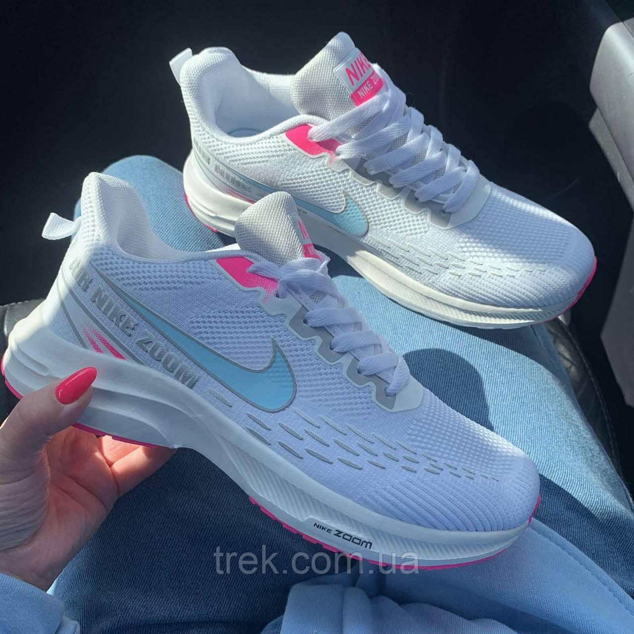 Кросівки текстильні білі-рож/22903/ 38р, фото 1