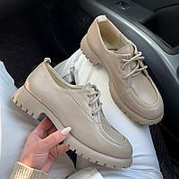 Туфлі жіночі шкіряні бежеві /22798/ 36р