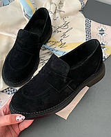 Туфлі жіночі замшеві чорні /22811/ 37р