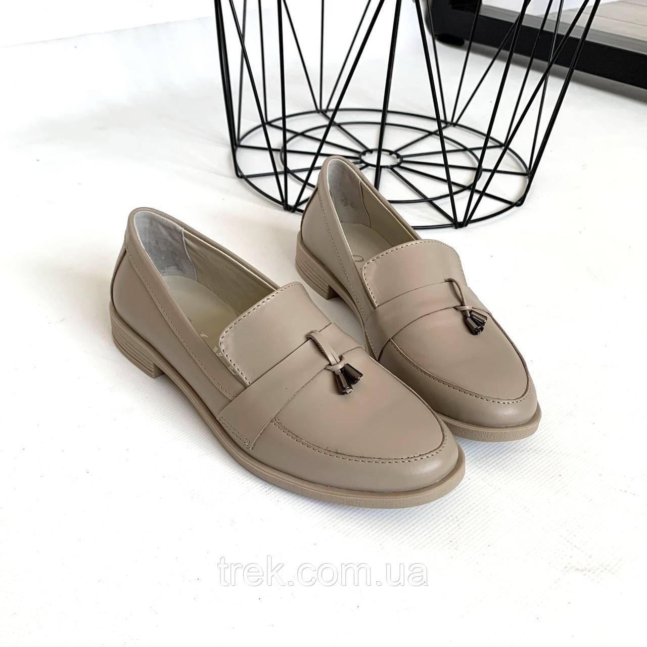 Туфлі жіночі шкіряні бежеві /22865/ 38р, фото 1