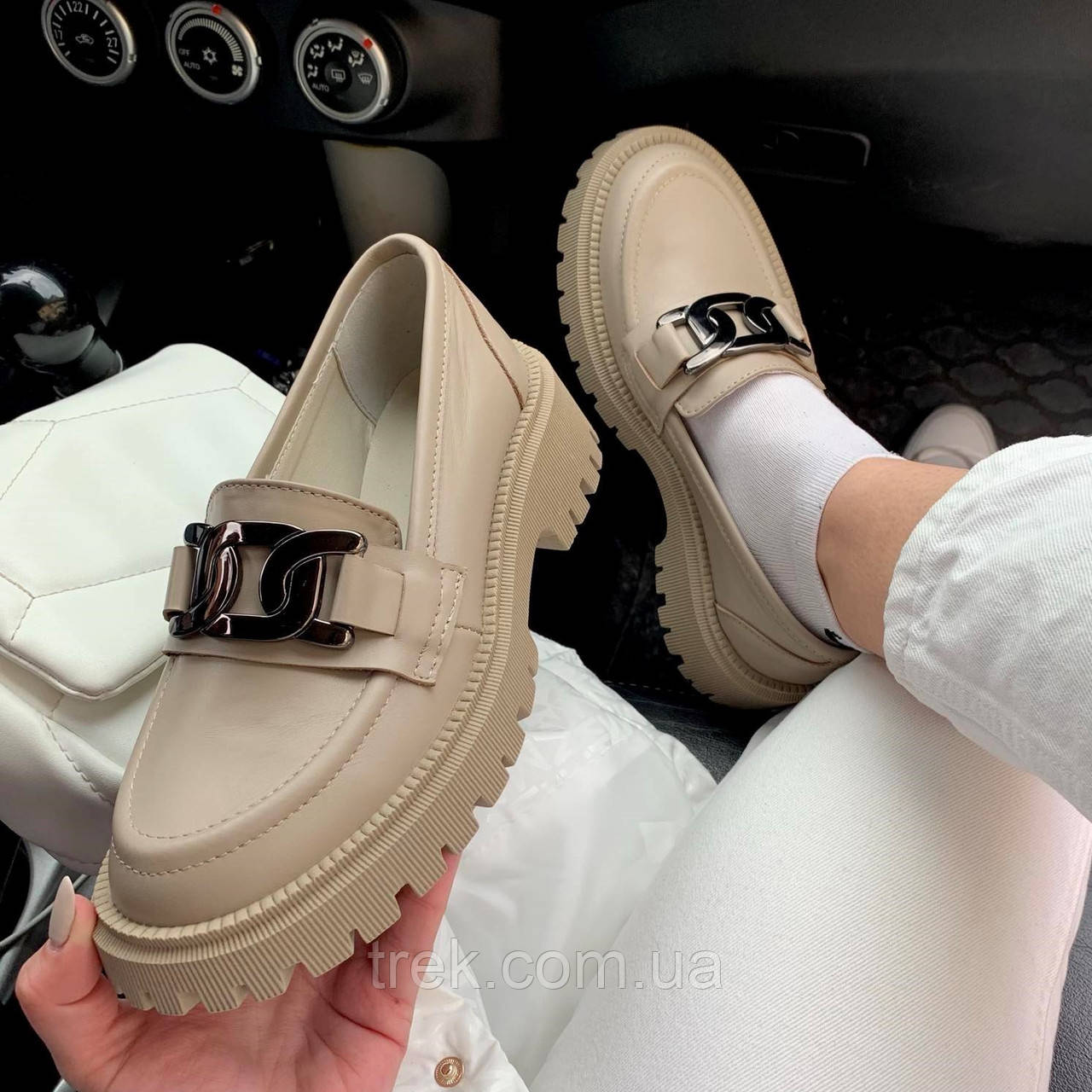 Туфлі жіночі шкіряні бежеві /22886/ 40р, фото 1