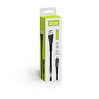 Кабель ColorWay USB - MicroUSB (zinc alloy + led) 2.4А 1м чорний (CW-CBUM035-BK), фото 6