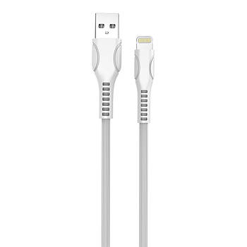 Кабель ColorWay USB - Apple Lightning (line-drawing) 2.4A 1м білий (CW-CBUL027-WH)
