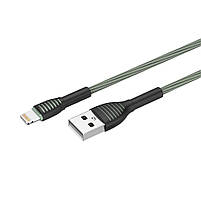 Кабель ColorWay USB - Apple Lightning (braided cloth) 3А 1м сірий (CW-CBUL041-GR), фото 6