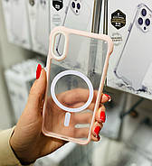 Силіконовий чохол Crystal Clear Drop Resistance with MagSafe для iPhone X/Xs Рожевий, фото 2