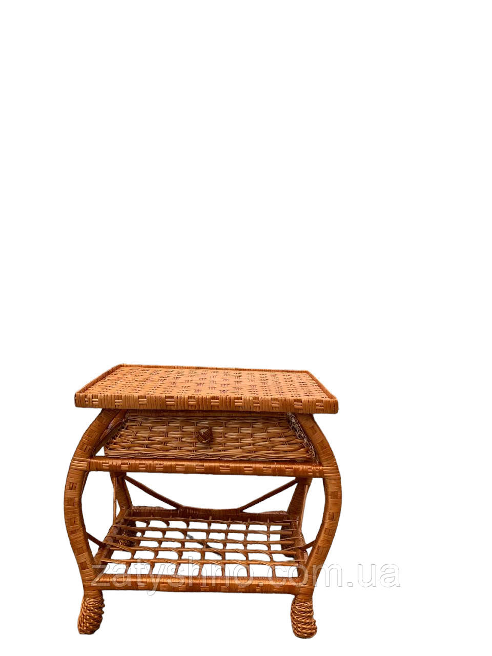Стол из лозы плетеный с шуфлядой - фото 1 - id-p1611052132