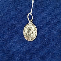Срібний медальйон Пресвятий Богородиця Казанська 1.04 г, чорнений