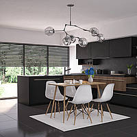 Кухонный стол обеденный Venator 120 см x 60 см дуб натуральний шпон на кухню. Кухонные обеденные столы