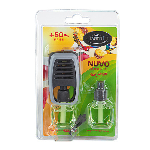 Ароматизатор на дефлектор "Nuvo" Double Blister Fruity Jungle 8ml (пач. 12 шт) с запаской (102813)