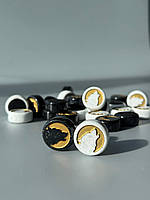 Фішки для гри нарди 27×12мм гравірування Вовк, фото 2