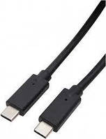 Шнур шт.usb type C - шт.usb type C, 10W 5A, 1м, чорний