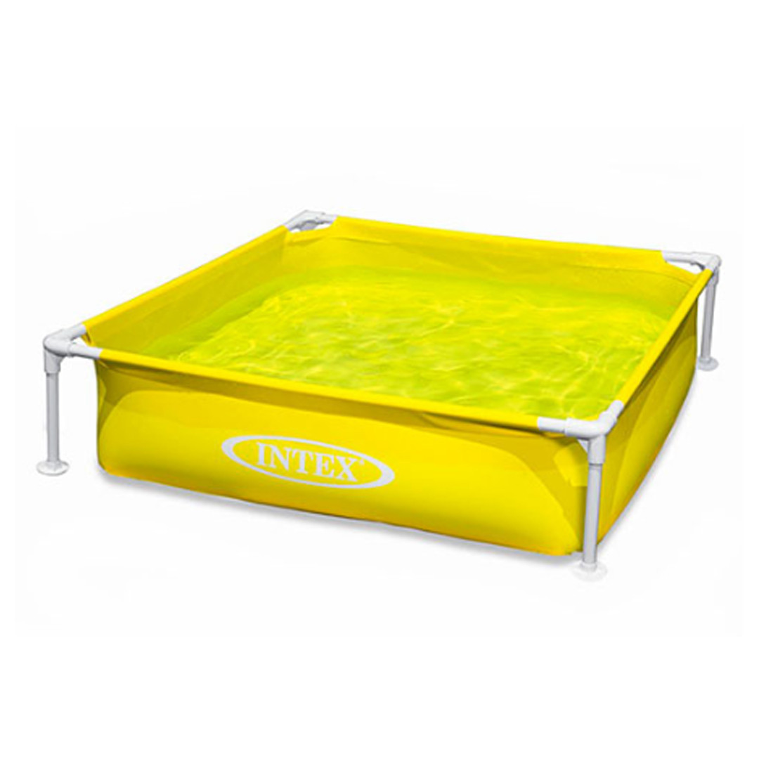 Дитячий каркасний квадратний басейн Intex 57172 для дачі 122х122х30 см на 380 л