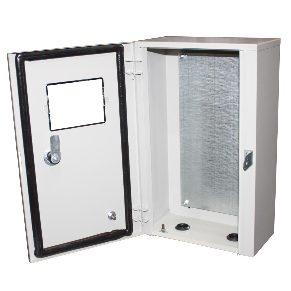 Бокс монтажний Bilmax БМ-40 (скло)+П 250*400*140 IP54 навісний з монтажною панеллю (металева шафа)