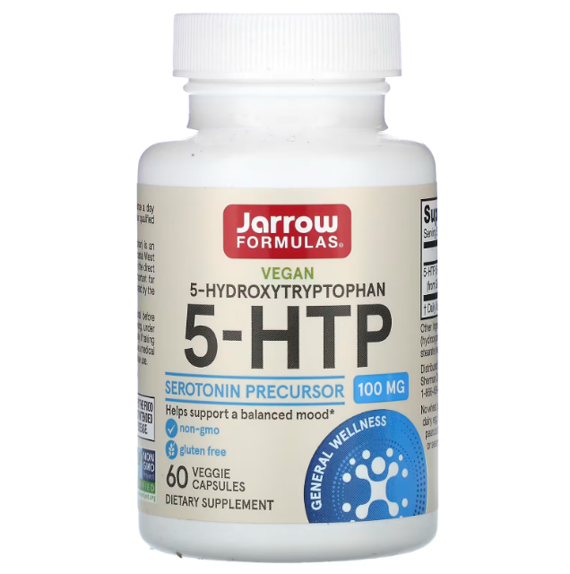 5-Гідроксітріптофан 5-HTP Jarrow Formulas, 100 мг 60 капсул