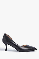 Туфли лодочки женские черные натуральная кожа на шпильке S1207-23-Y021H-9 Lady Marcia 3320