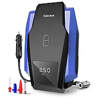 Автокомпрессор GEMIX Model G black/blue поршневой с сумкой, цифровой манометр, функция AUTOSTOP, фонарик, 35 л