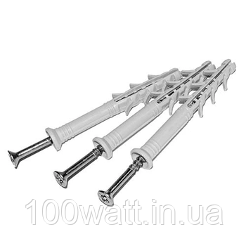 Дюбель для швидкого монтажу з шурупом 6х40 мм гриб Ziplex 4495, фото 1