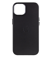Чехол Leather Сase Кожаный Чехол для Apple iPhone 13 (6.1") Чёрный / Black