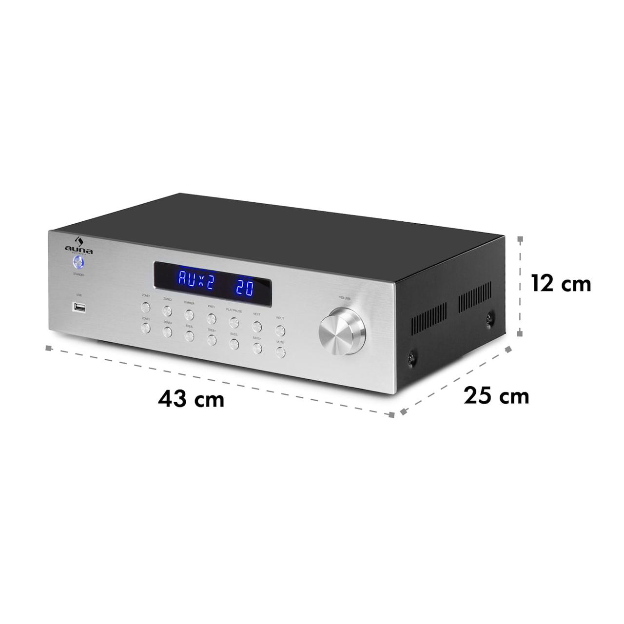 4-зонный стереоусилитель AV2-CD auna 850BT 8x50 Вт RMS Bluetooth USB - фото 8 - id-p2101379570