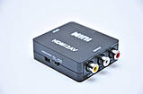 Конвертер HDMI to AV 3RCA (тюльпани) адаптер 1080p 720i HDMI2AV ЦАП, фото 3