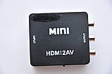 Конвертер HDMI to AV 3RCA (тюльпани) адаптер 1080p 720i HDMI2AV ЦАП, фото 6
