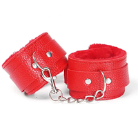 Бдсм наручники для секса для остроты ощущений красного цвета