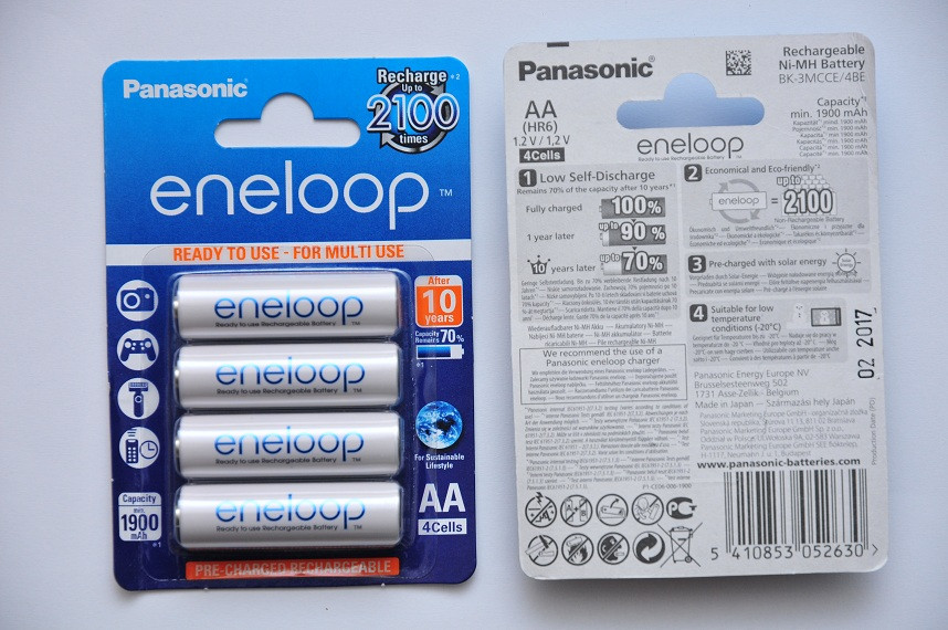 Акумулятори Panasonic eneloop AA 1900 мАч Ni-MH 4 шт (BK-3MCCE/4BE)